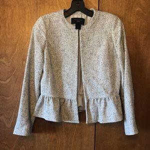 Ann Taylor petite gray tweed blazer